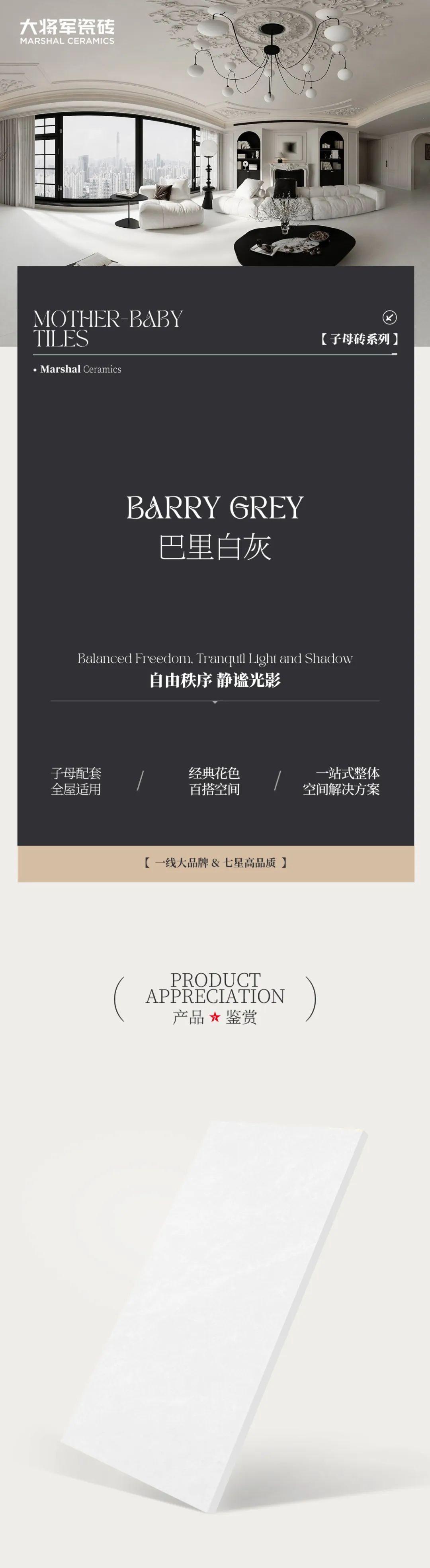 必看！2025 大将军瓷砖重磅新品，子母砖系列焕新空间想象(图1)